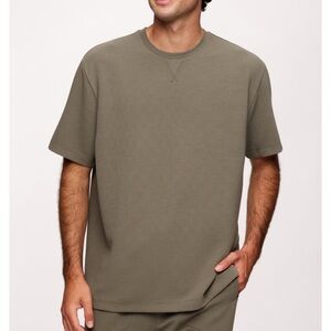 Nuuds Performance Olive Green Waffle T-Shirt